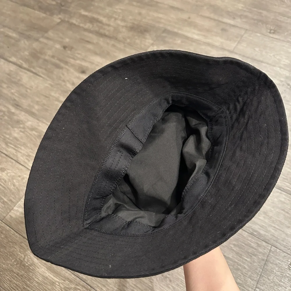 NWOT Black Bucket Hat with Logo